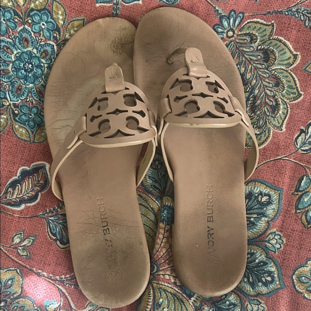 Tory Burch Beige Cutout Sandals